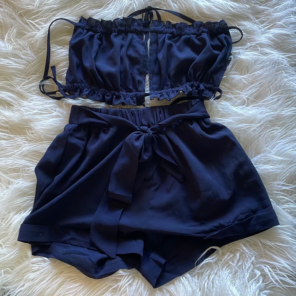 Zaful Dark Blue 2-Piece set